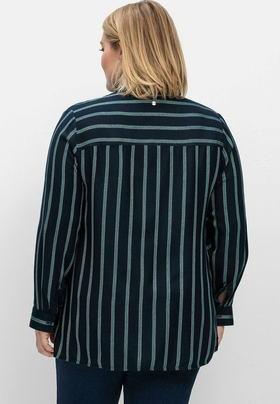 Sheego Camicia - Nachtblau Gestreift 5 Sheego Camicia - Nachtblau Gestreift - immagine 3