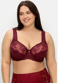 Sheego Reggiseno Con Ferretto - Weinrot