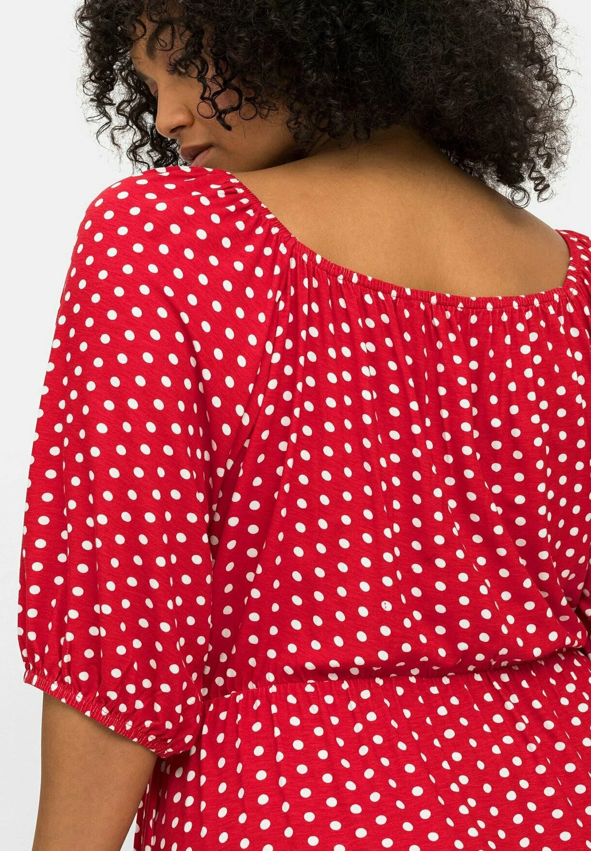 Sheego Vestito Di Maglina - Rot Gemustert 5 Sheego Vestito Di Maglina - Rot Gemustert - immagine 3