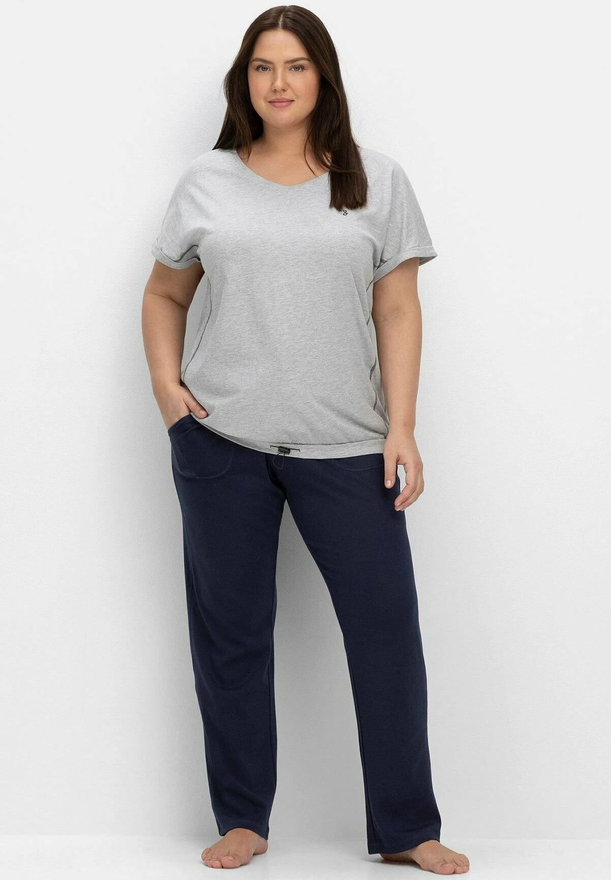 Sheego Pantaloni SportiviMarine Donna Pantaloni SHI21A0F8-K11 3 Sheego Pantaloni SportiviMarine Donna Pantaloni SHI21A0F8-K11