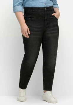 Sheego Jeans Slim FitBlack Denim Donna Jeans SHI21N0B3-Q11