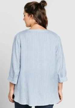 Sheego TunicaHellblau Weiß Donna Camicie E Bluse SHI21E06N-K13 -Sheego Negozio 1453efccaf5f4a76a8beceb4b0b53071