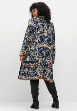 Sheego Offener- Cappotto Classico - Nachtblau Gemustert -Sheego Negozio 1495ae41baf5421fad85f58fe7f71616