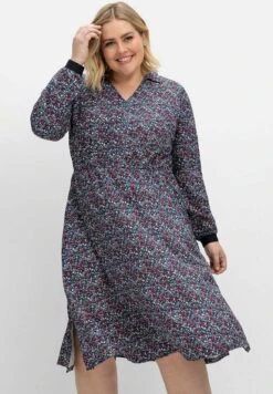 Sheego Vestito Estivo - Nachtblau Gemustert