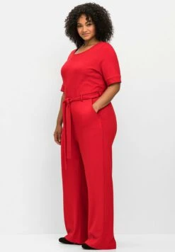 Sheego Tuta JumpsuitRot Donna Tute Jumpsuit SHI21T00R-G11 -Sheego Negozio 1c6d8bde13c84b5db969e3cff25357c1