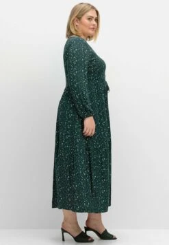 Sheego Vestito Di Maglina - Tiefgrün Gemustert -Sheego Negozio 1edf6c41d5c640d3bbe8ce2ff97affe5