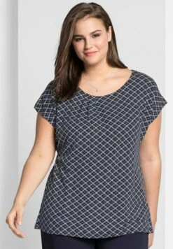 Sheego Camicetta - Marine Bedruckt