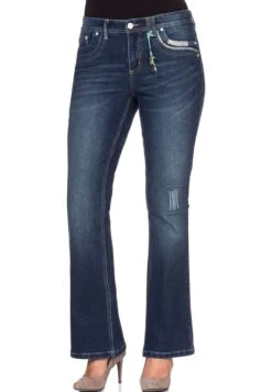 Sheego Jeans BootcutDark Blue Denim Donna Jeans SHI21N04Y-K11