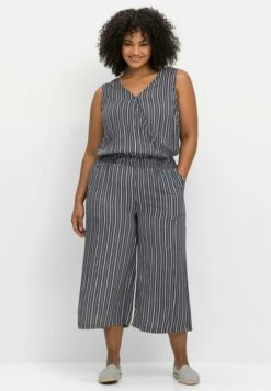 Sheego StrandTuta JumpsuitMarine Gestreift Donna Tute Jumpsuit SHI21T00Q-T11