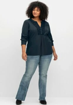 Sheego LongTunicaNachtblau Donna Camicie E Bluse SHI21E0UD-K11 -Sheego Negozio 2a85f8330d1a47d792144d6cf7af5d04