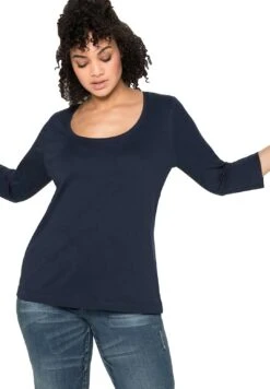 Sheego Negozio 21 Sheego Maglietta A Manica LungaMarine Donna T-shirt E Top SHI21D0DK-K11