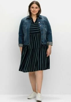 Sheego Vestito Estivo - Nachtblau Gestreift