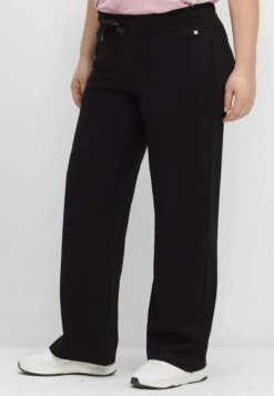 Sheego PalazzoPantaloni SportiviSchwarz Donna Pantaloni SHI21A0EM-Q11