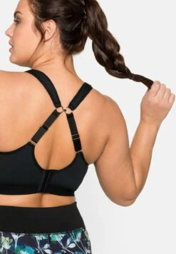 Sheego Reggiseno Sportivo Con Sostegno Medio - Schwarz -Sheego Negozio 35050106afb14dbb885c4cf229798f21