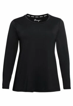 Sheego Maglietta A Manica LungaSchwarz Donna T-shirt E Top SHI41D009-Q11 -Sheego Negozio 3bc05a18e2dd4abfb23ddb6faa32913d