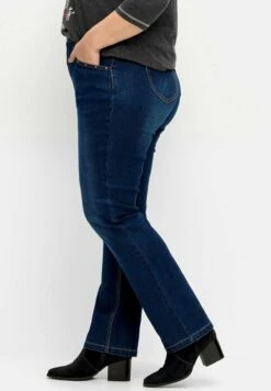 Sheego Gerade Jeans A SigarettaDark Blue Denim Donna Jeans SHI21N0BC-K11 -Sheego Negozio 3c5787f9224145a6940fdcf61431a595