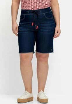 Sheego Bermudas - Shorts Di Jeans - Dark Blue Denim