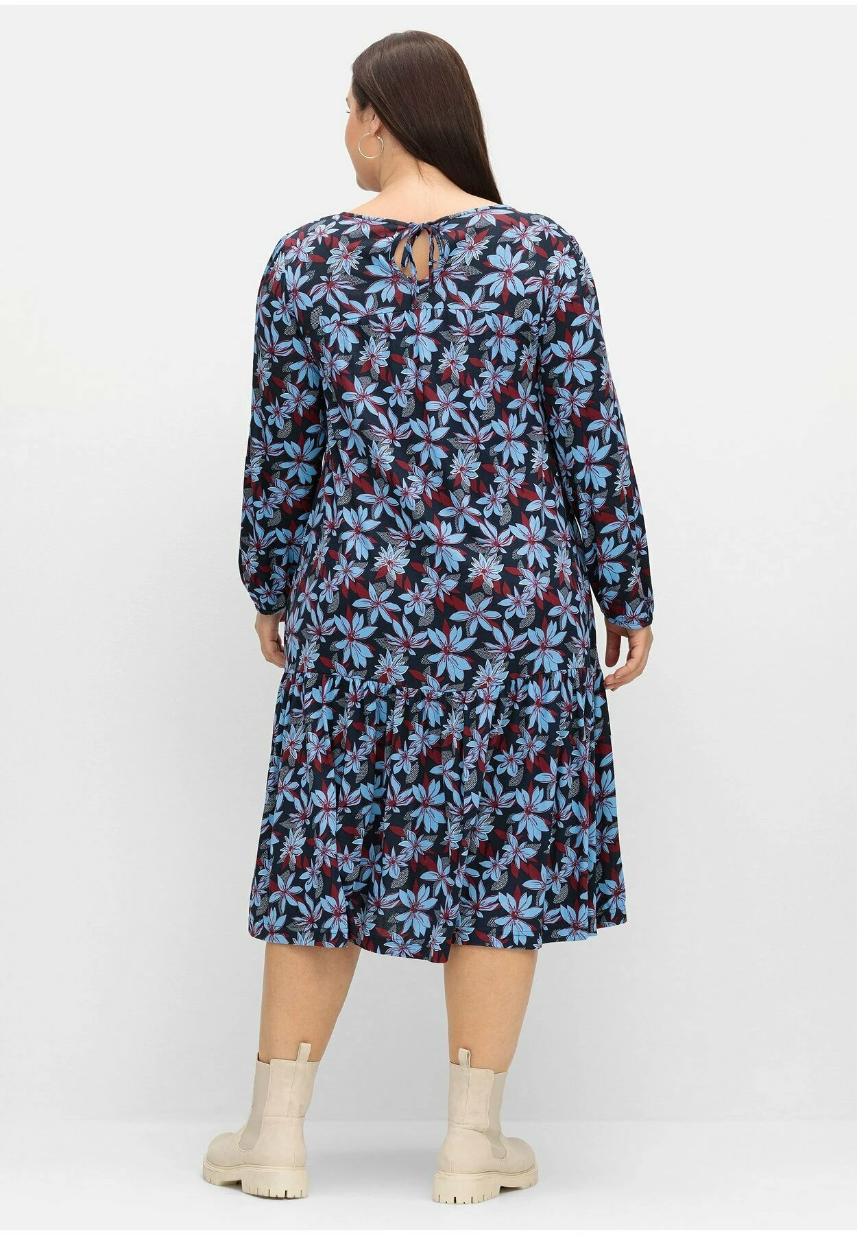 Sheego Vestito Di MaglinaNachtblau Gemustert Donna Vestiti SHI21C0UE-K11 5 Sheego Vestito Di MaglinaNachtblau Gemustert Donna Vestiti SHI21C0UE-K11 - immagine 3