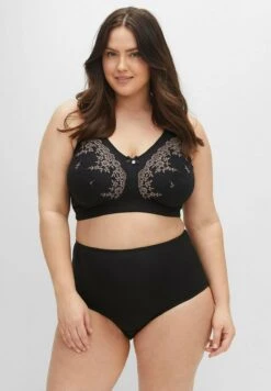 Sheego 2Er-Pack - Reggiseno A Balconcino - Schwarz/Taupe