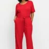 Sheego Tuta JumpsuitRot Donna Tute Jumpsuit SHI21T00R-G11 -Sheego Negozio 46b69dd17a894618b221afe5a1de7388