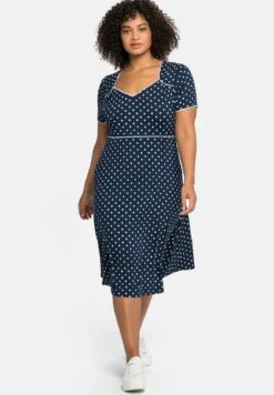 Sheego Vestito Di MaglinaMarine Bedruckt Donna Vestiti SHI21C0LQ-K11