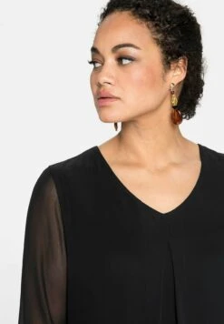 Sheego CamicettaSchwarz Donna Camicie E Bluse SHI21E0H1-Q11 -Sheego Negozio 4ce30ff8cb724134ac82cbdfbfd8e787