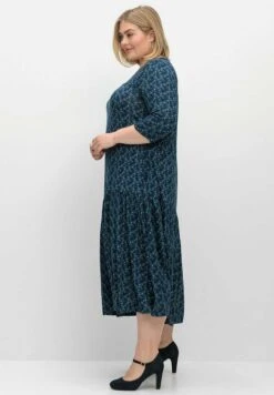 Sheego Vestito Di MaglinaNachtblau Gemustert Donna Vestiti SHI21C0U6-K11 -Sheego Negozio 53187644ed1d403abf4c570eac45ac68