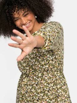 Sheego Vestito Di MaglinaDunkeloliv Bedruckt Donna Vestiti SHI21C0LW-N11 -Sheego Negozio 545c40ac2515470397a08b14f9014eb1