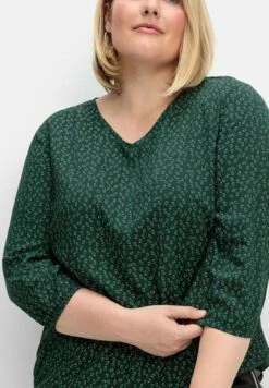 Sheego Camicetta - Tiefgrün Gemustert -Sheego Negozio 59407d1792c545a99ba78f5f319a6fa2