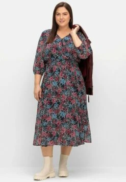 Sheego Vestito EstivoNachtblau Gemustert Donna Vestiti SHI21C0UI-K11