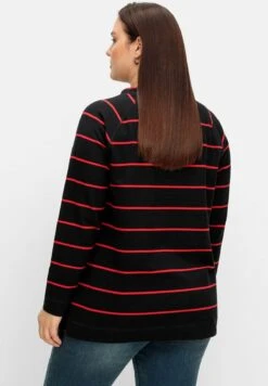 Sheego GestreiftesFelpaSchwarz Rot Donna Felpe SHI21J078-G11 9 Sheego GestreiftesFelpaSchwarz Rot Donna Felpe SHI21J078-G11 -Sheego Negozio 5afb9386e10b4441a341e556e96fd550