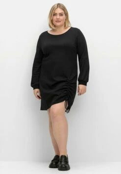 Sheego Vestito Di Maglina - Schwarz