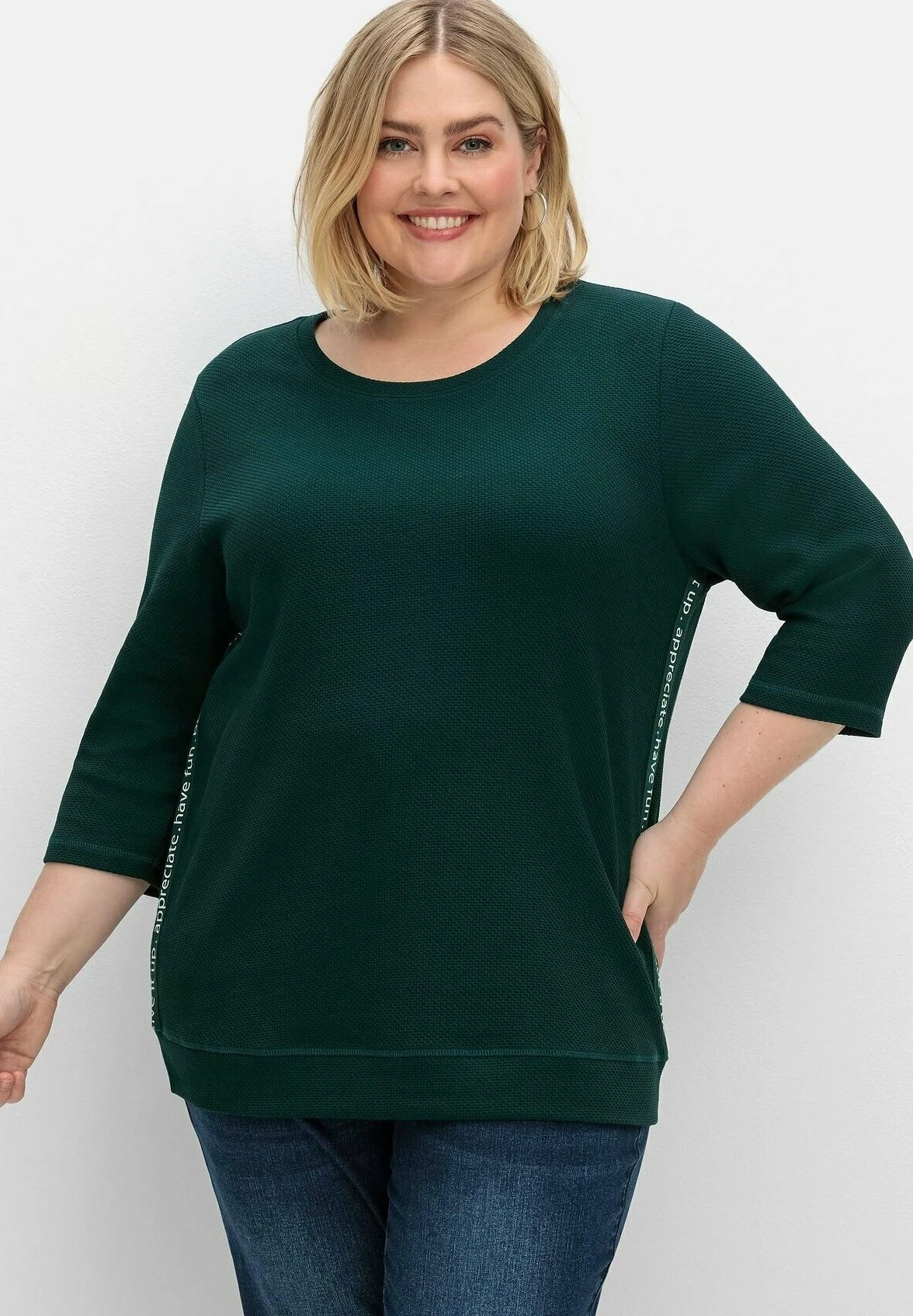 Sheego Felpa - Tiefgrün 3 Sheego Felpa - Tiefgrün