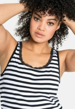 Sheego TopBlack/ White Donna T-shirt E Top SHI21D0D5-S11 10 Sheego TopBlack/ White Donna T-shirt E Top SHI21D0D5-S11 -Sheego Negozio 64c83f35e7da4613ae12bacbb7a49e71