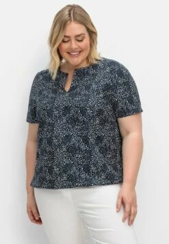 Sheego CamicettaNachtblau Gemustert Donna Camicie E Bluse SHI21E0U1-K11