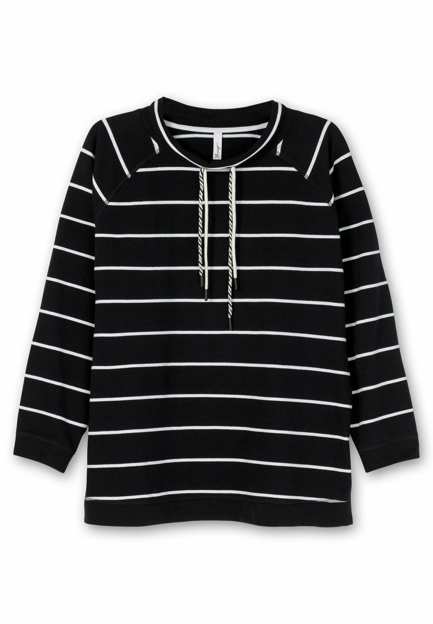 Sheego GestreiftesFelpaSchwarz Weiß Donna Felpe SHI21J078-Q11 7 Sheego GestreiftesFelpaSchwarz Weiß Donna Felpe SHI21J078-Q11 - immagine 5