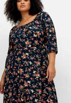 Sheego MidiVestito Di MaglinaNachtblau Gemustert Donna Vestiti SHI21C0U5-K11 -Sheego Negozio 70b7b4f6ac14484696b0d6025ac589c3