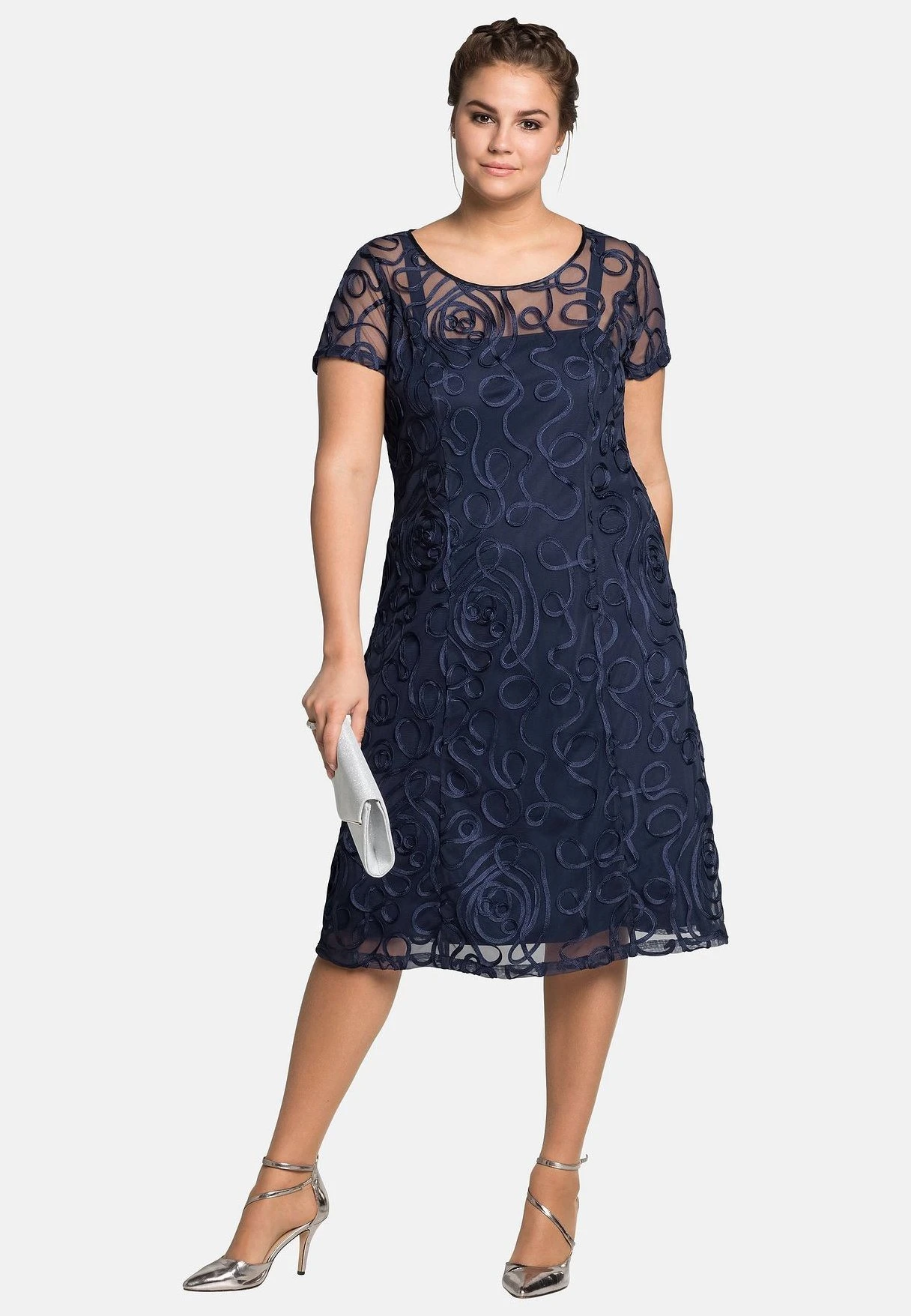 Sheego Vestito EleganteMarine Donna Vestiti SHI21C00I-K11 3 Sheego Vestito EleganteMarine Donna Vestiti SHI21C00I-K11