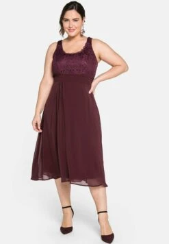 Sheego Vestito EleganteAubergine Donna Vestiti SHI21C015-G11