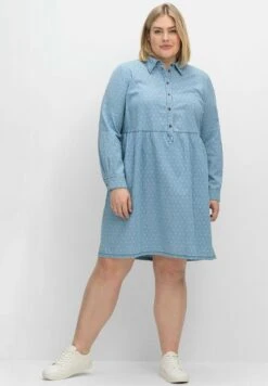 Sheego Vestito Di Jeans - Light Blue Denim