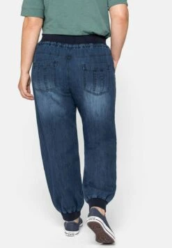 Sheego Jeans Tapered FitDark Blue Denim Donna Jeans SHI21N064-K11 -Sheego Negozio 7781acb22342476eb5c638c716a694e3