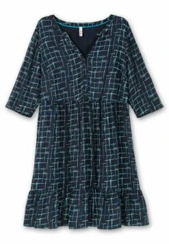 Sheego Abito A CamiciaNachtblau Gemustert Donna Vestiti SHI21C0U4-K11 -Sheego Negozio 77d9a4c6ff6544879d38a1ccd546cf78