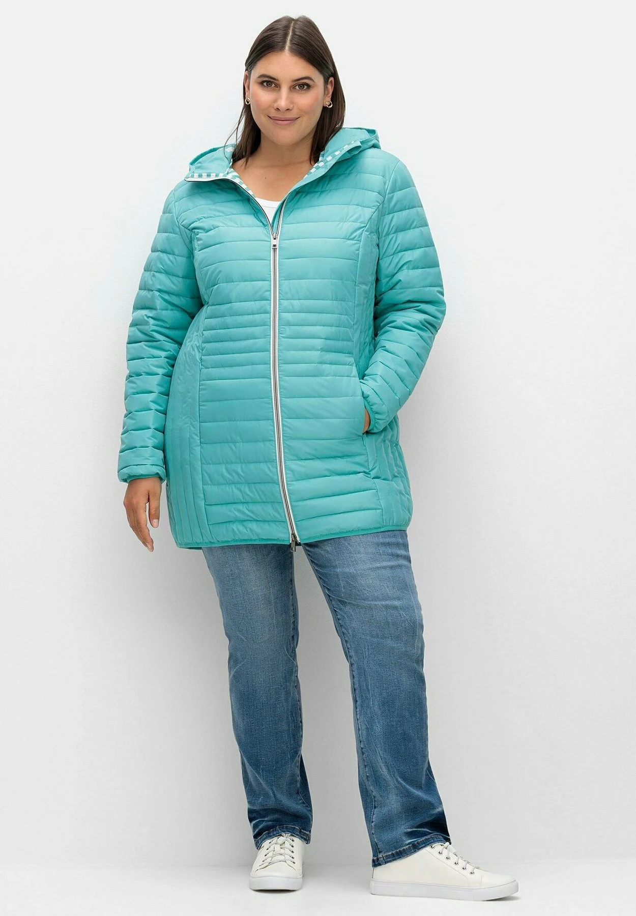 Sheego Longstepp - Cappotto Invernale - Aqua 3 Sheego Longstepp - Cappotto Invernale - Aqua - immagine 2