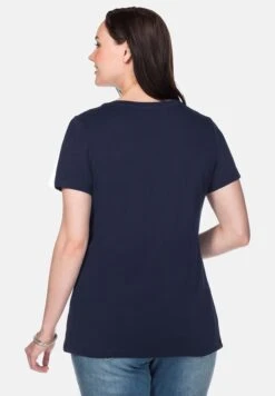 Sheego T-Shirt BasicMarine Donna T-shirt E Top SHI21E08E-K11 -Sheego Negozio 7ba82584bb7148dfa65618765153bfe9