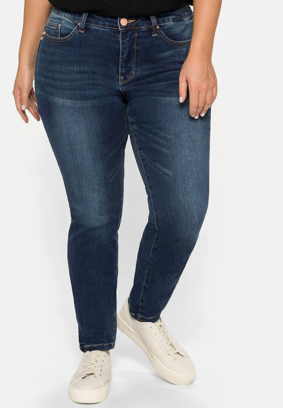 Sheego Jeans Slim FitDark Blue Denim Donna Jeans SHI21N040-K12 3 Sheego Jeans Slim FitDark Blue Denim Donna Jeans SHI21N040-K12