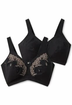 Sheego 2Er-Pack - Reggiseno A Balconcino - Schwarz/Taupe -Sheego Negozio 7ee775c351c64d868ee628cd1daaaea5