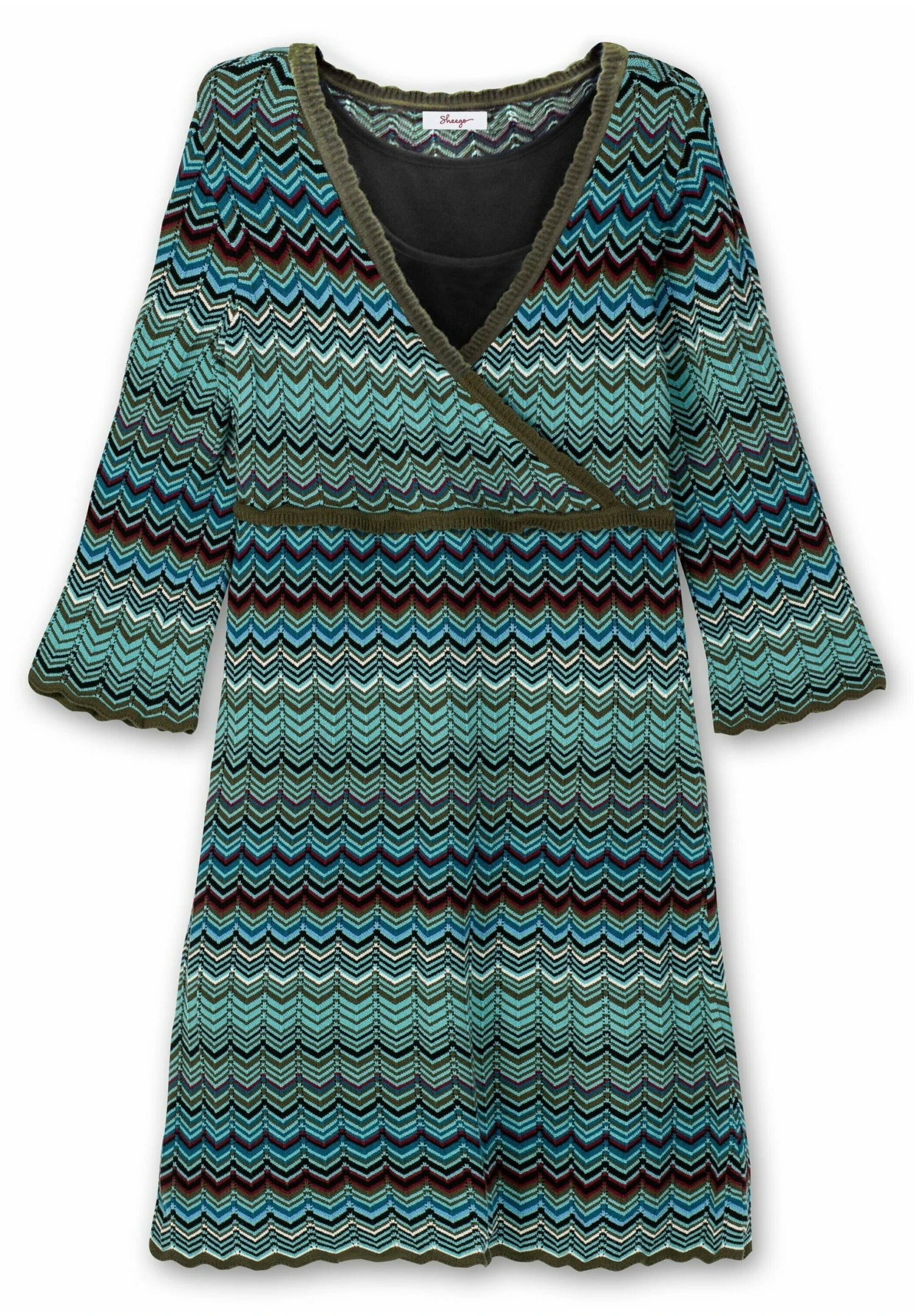 Sheego Abito In MagliaDunkeloliv Gemustert Donna Vestiti SHI21C0UD-M11 7 Sheego Abito In MagliaDunkeloliv Gemustert Donna Vestiti SHI21C0UD-M11 - immagine 5