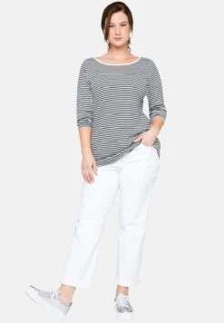 Sheego Maglietta A Manica LungaMarine Donna T-shirt E Top SHI21D06X-K12 8 Sheego Maglietta A Manica LungaMarine Donna T-shirt E Top SHI21D06X-K12 -Sheego Negozio 8682f67b40274c34a7c6d516a902e79c