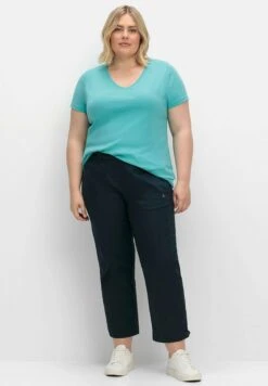 Sheego T-Shirt Basic - Aqua -Sheego Negozio 8e880120b5754a708dfbb3617d56e19f