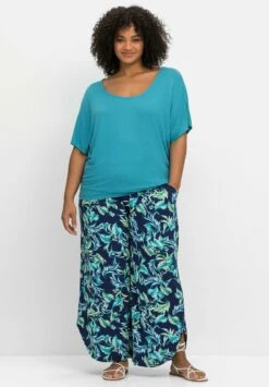 Sheego PantaloniMarine Bedruckt Donna Pantaloni SHI21A0FT-K11